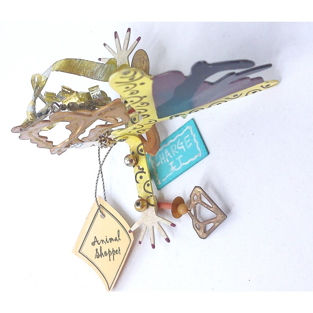 Vintage Silvestri Fanciful Flights Karen Rossi Animal Shopper Christmas Ornament - Picture 5 of 7
